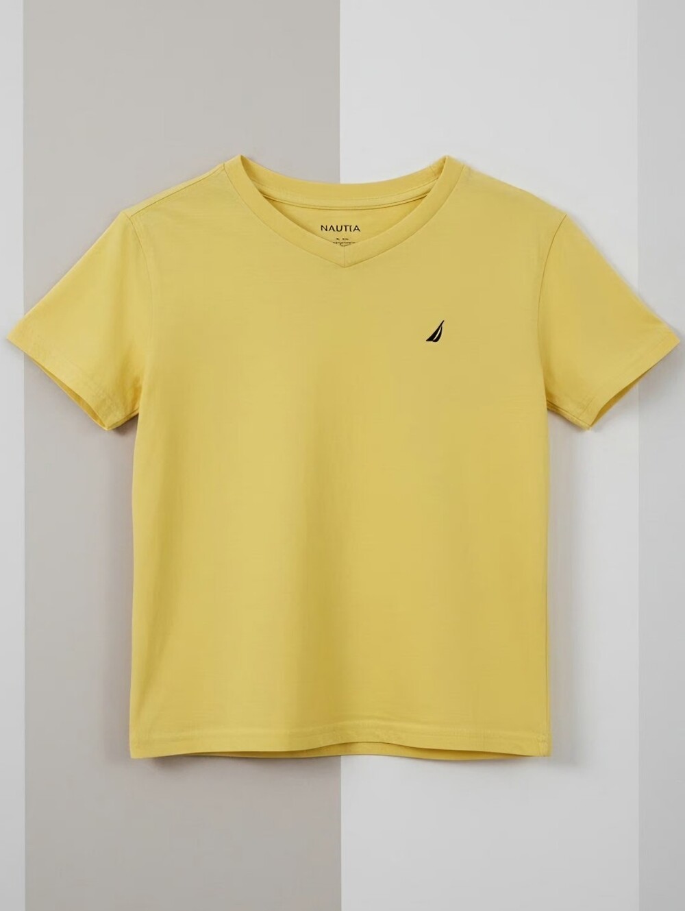 Nautica Boys Bright Yellow Short Sleeve Tee with Sailboat Logo